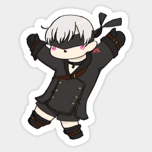 Chibi 9S- Nier Automata Sticker